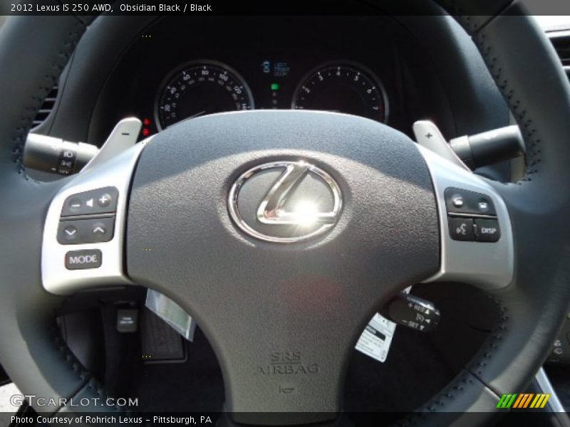 Obsidian Black / Black 2012 Lexus IS 250 AWD