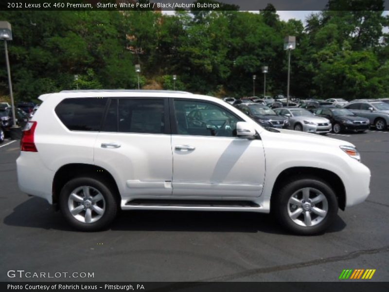 Starfire White Pearl / Black/Auburn Bubinga 2012 Lexus GX 460 Premium
