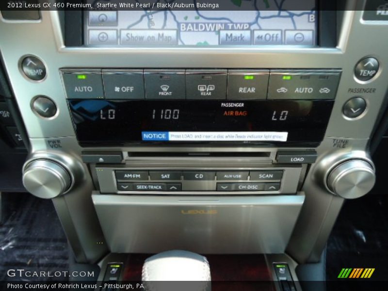 Starfire White Pearl / Black/Auburn Bubinga 2012 Lexus GX 460 Premium