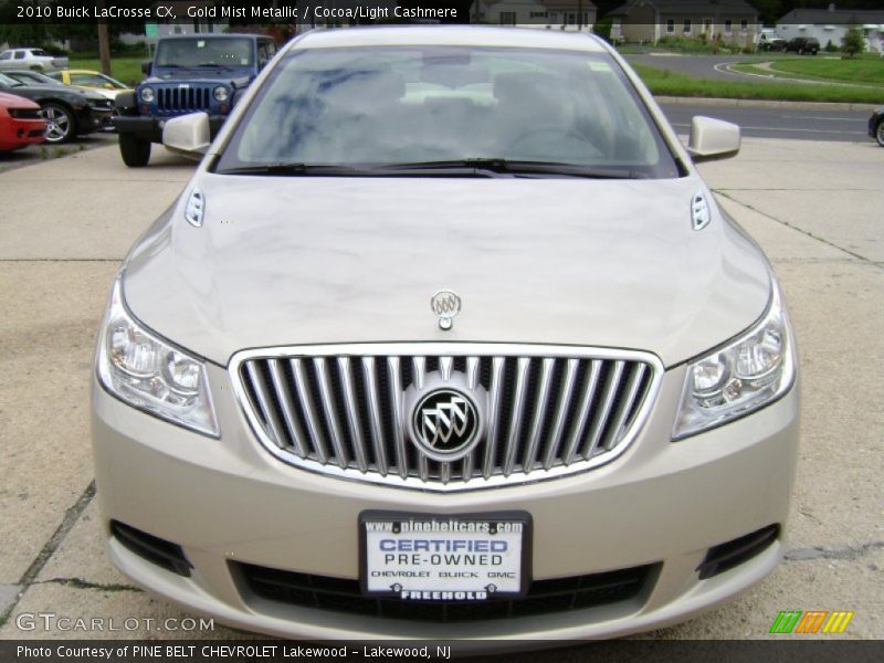 Gold Mist Metallic / Cocoa/Light Cashmere 2010 Buick LaCrosse CX