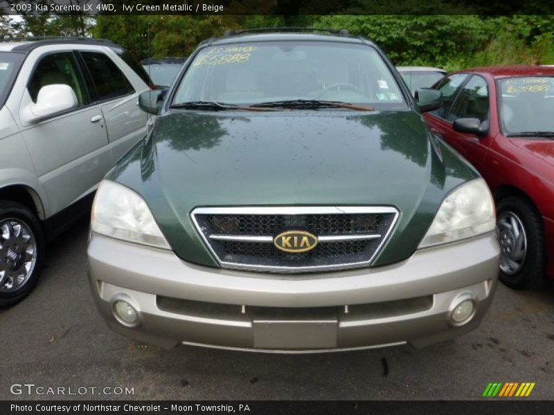 Ivy Green Metallic / Beige 2003 Kia Sorento LX 4WD