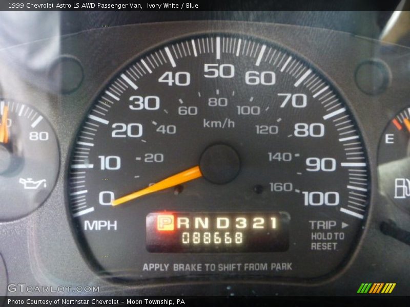 Ivory White / Blue 1999 Chevrolet Astro LS AWD Passenger Van