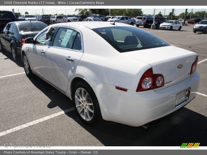 White / Cocoa/Cashmere Beige 2008 Chevrolet Malibu LTZ Sedan