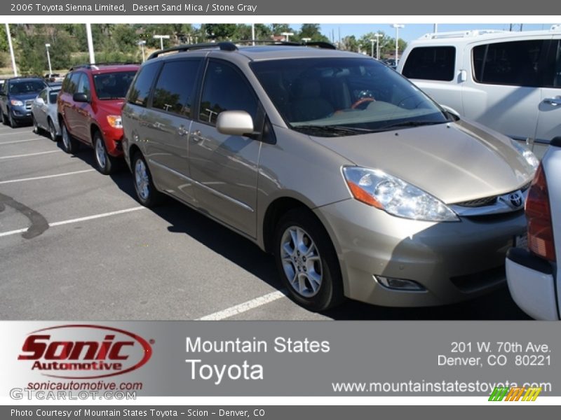 Desert Sand Mica / Stone Gray 2006 Toyota Sienna Limited