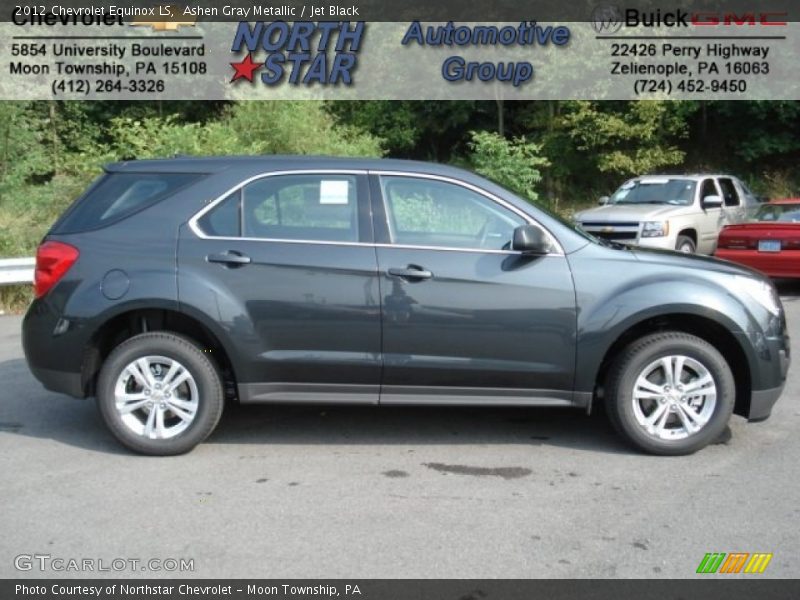 Ashen Gray Metallic / Jet Black 2012 Chevrolet Equinox LS