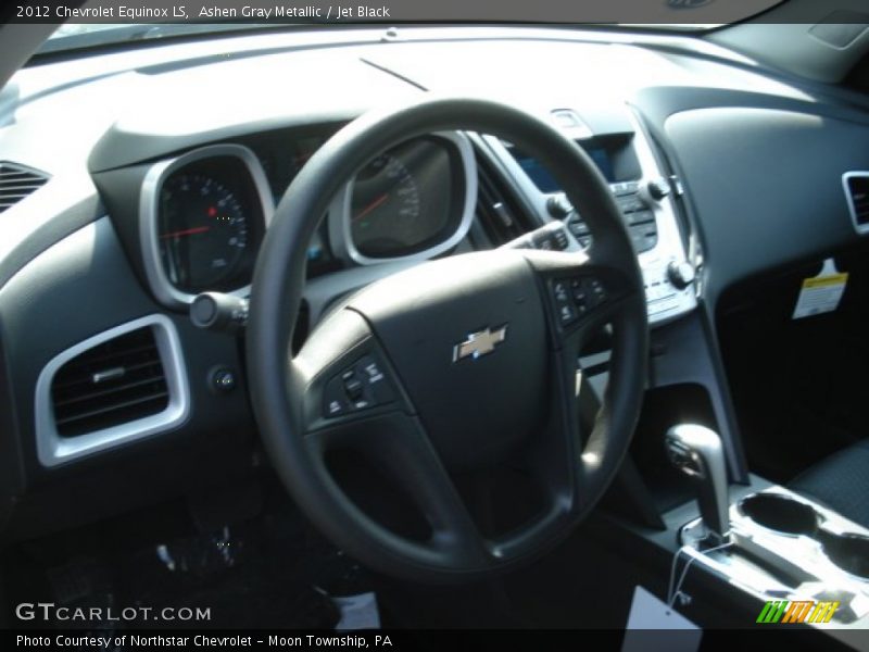 Ashen Gray Metallic / Jet Black 2012 Chevrolet Equinox LS