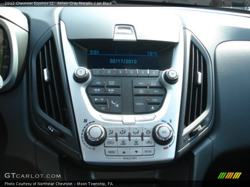 Ashen Gray Metallic / Jet Black 2012 Chevrolet Equinox LS