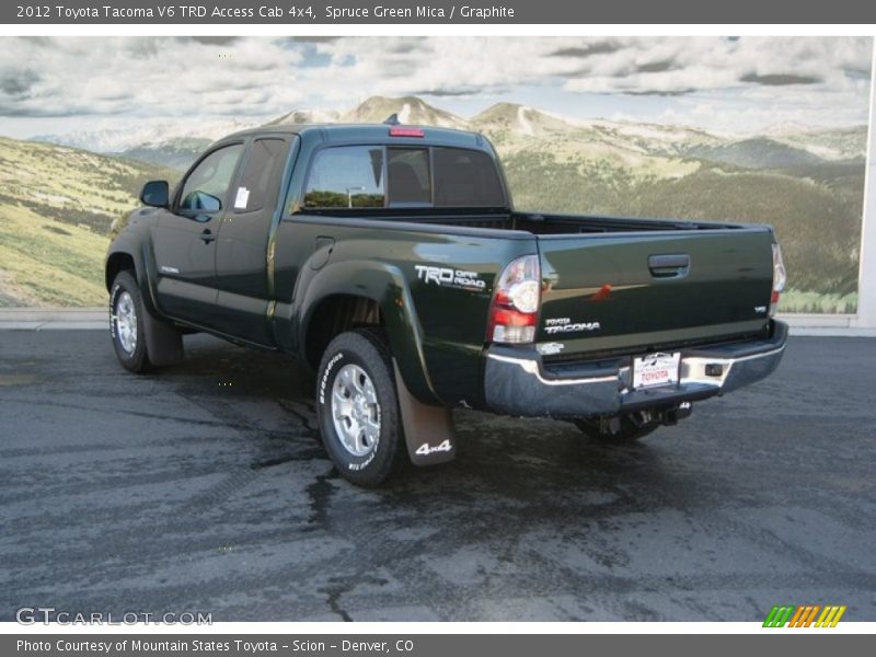 Spruce Green Mica / Graphite 2012 Toyota Tacoma V6 TRD Access Cab 4x4