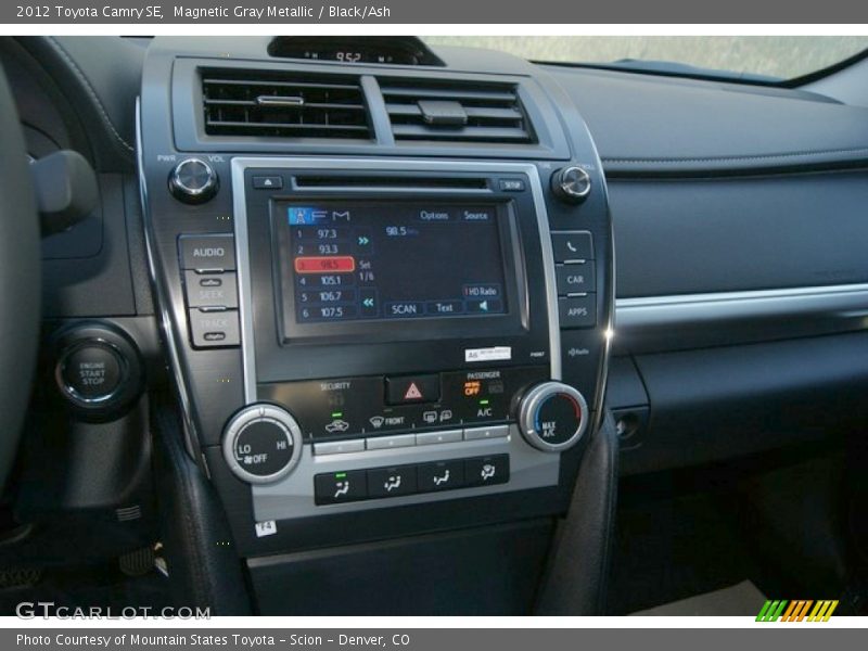 Magnetic Gray Metallic / Black/Ash 2012 Toyota Camry SE