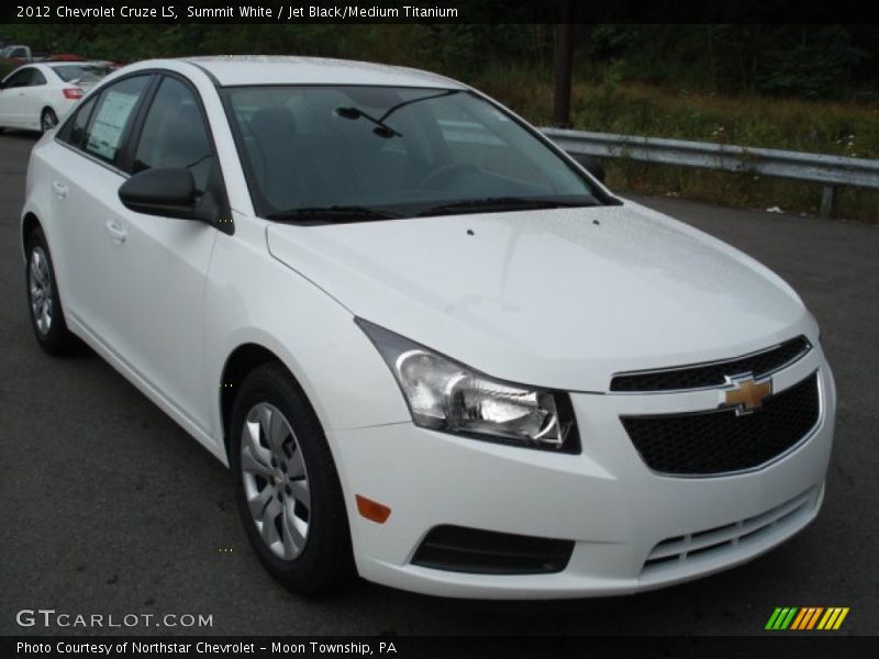Summit White / Jet Black/Medium Titanium 2012 Chevrolet Cruze LS