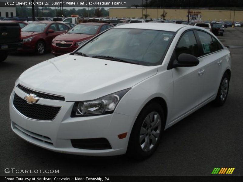 Summit White / Jet Black/Medium Titanium 2012 Chevrolet Cruze LS