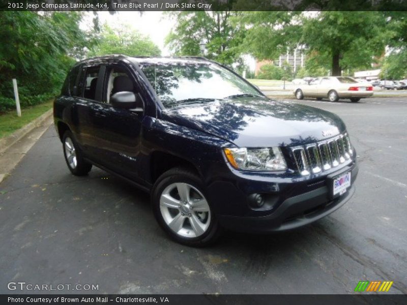 True Blue Pearl / Dark Slate Gray 2012 Jeep Compass Latitude 4x4