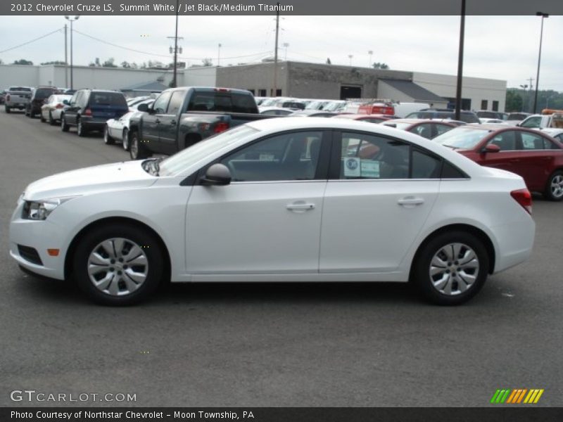 Summit White / Jet Black/Medium Titanium 2012 Chevrolet Cruze LS