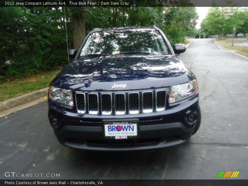 True Blue Pearl / Dark Slate Gray 2012 Jeep Compass Latitude 4x4