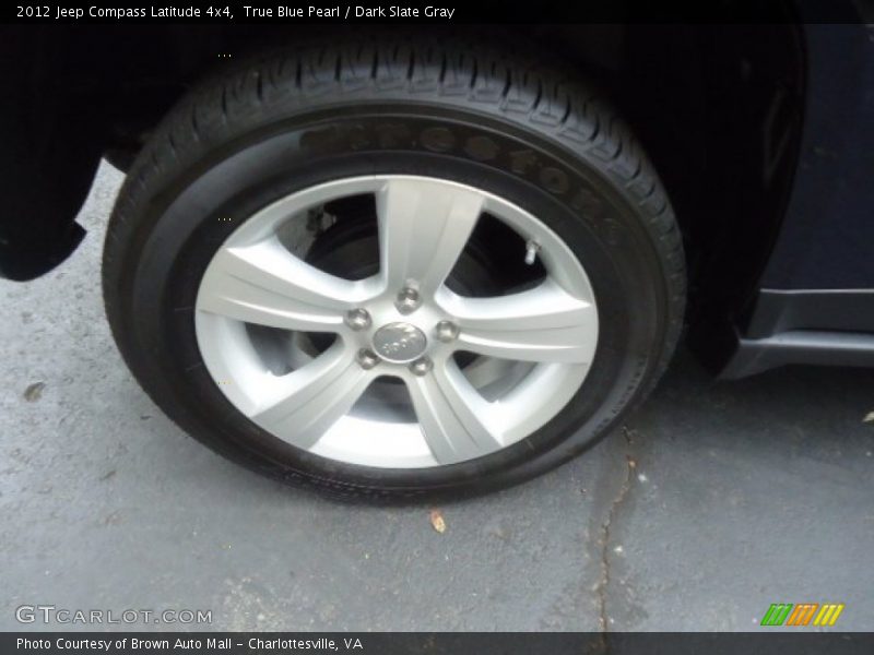 True Blue Pearl / Dark Slate Gray 2012 Jeep Compass Latitude 4x4