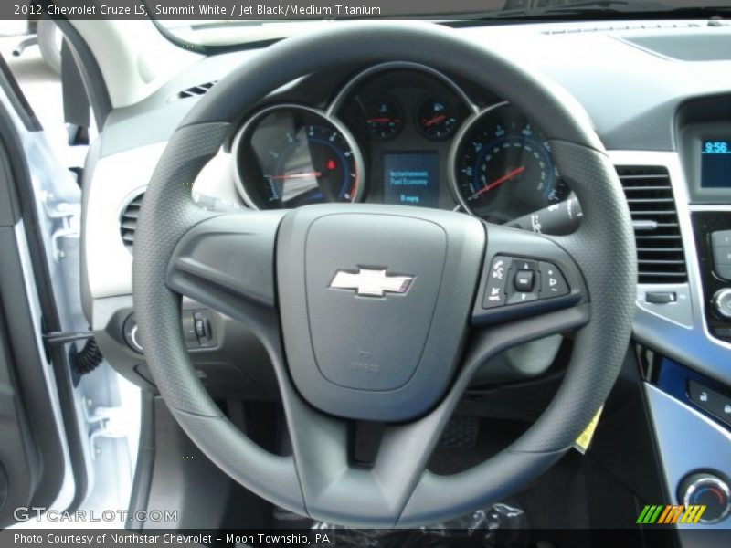 Summit White / Jet Black/Medium Titanium 2012 Chevrolet Cruze LS