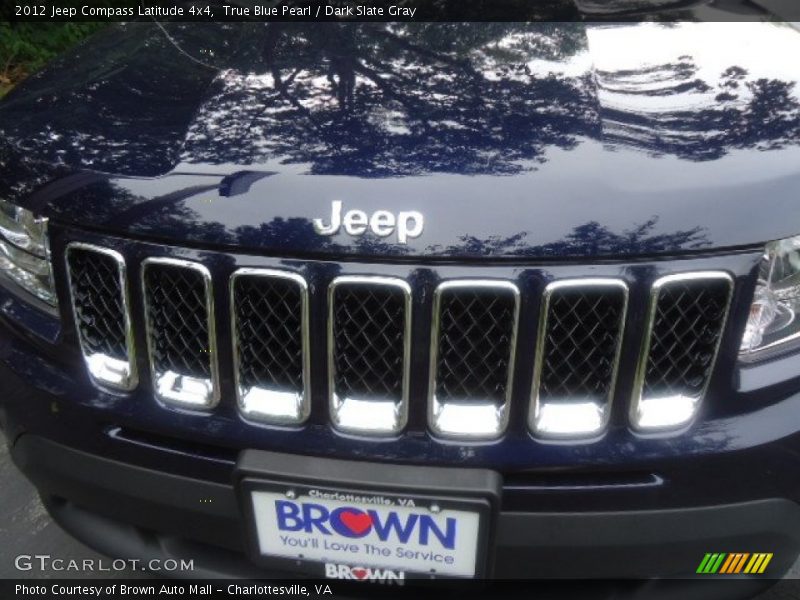 True Blue Pearl / Dark Slate Gray 2012 Jeep Compass Latitude 4x4