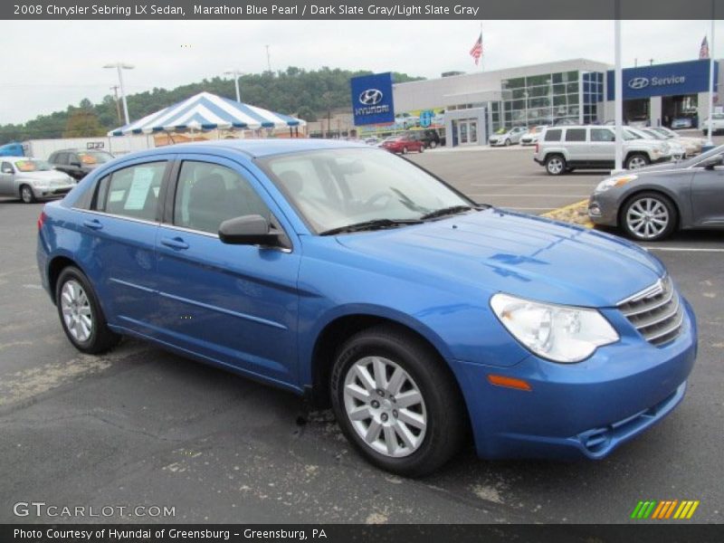 Marathon Blue Pearl / Dark Slate Gray/Light Slate Gray 2008 Chrysler Sebring LX Sedan