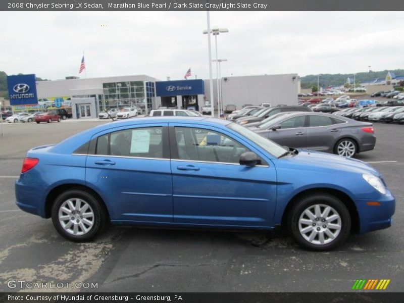 Marathon Blue Pearl / Dark Slate Gray/Light Slate Gray 2008 Chrysler Sebring LX Sedan