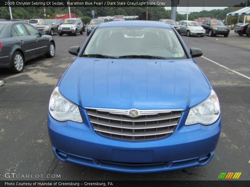 Marathon Blue Pearl / Dark Slate Gray/Light Slate Gray 2008 Chrysler Sebring LX Sedan