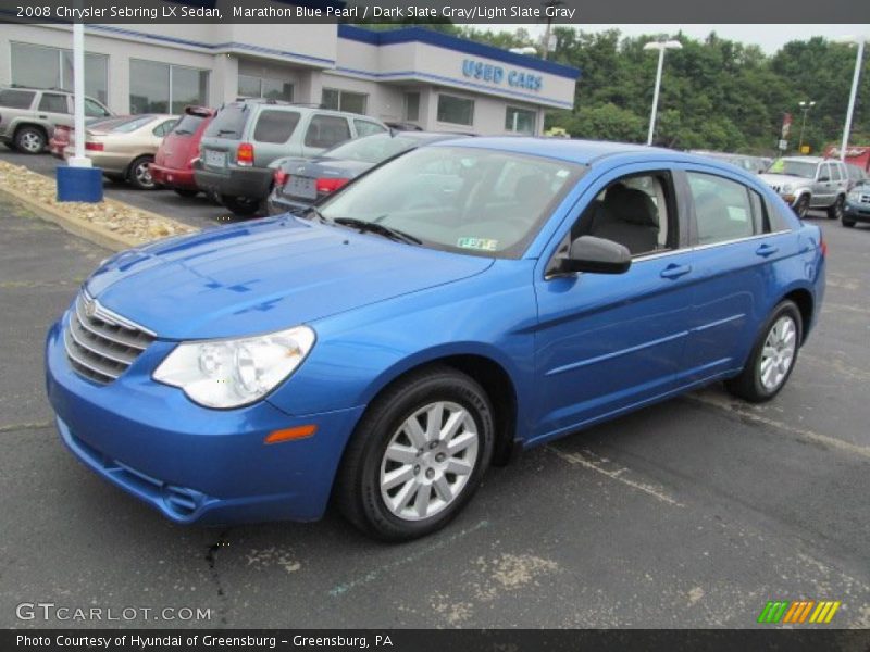 Marathon Blue Pearl / Dark Slate Gray/Light Slate Gray 2008 Chrysler Sebring LX Sedan