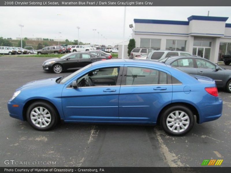 Marathon Blue Pearl / Dark Slate Gray/Light Slate Gray 2008 Chrysler Sebring LX Sedan