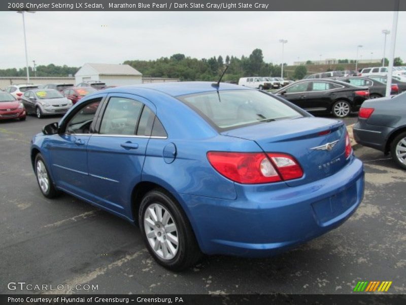 Marathon Blue Pearl / Dark Slate Gray/Light Slate Gray 2008 Chrysler Sebring LX Sedan