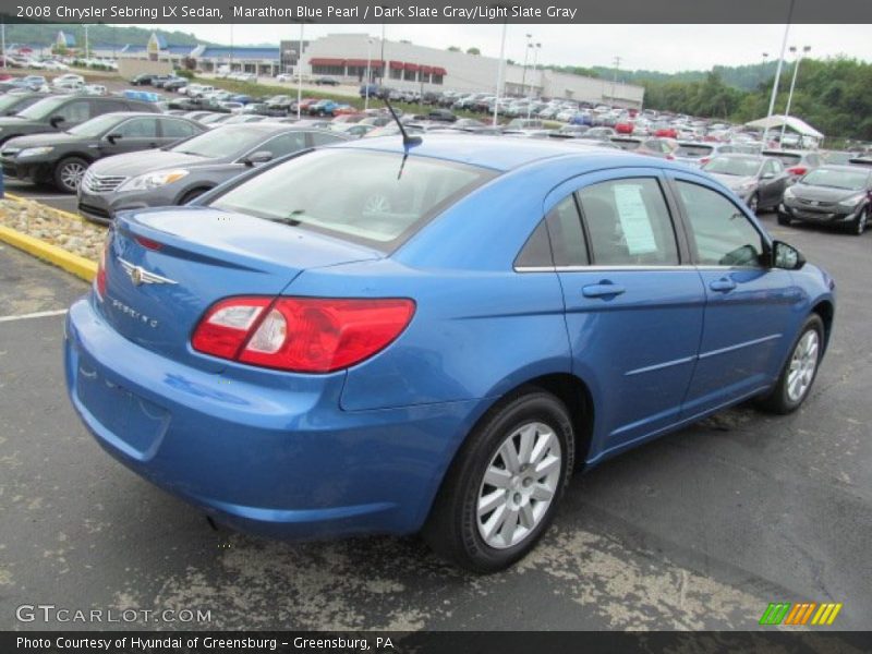 Marathon Blue Pearl / Dark Slate Gray/Light Slate Gray 2008 Chrysler Sebring LX Sedan