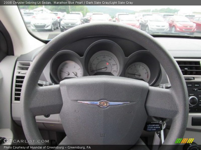 Marathon Blue Pearl / Dark Slate Gray/Light Slate Gray 2008 Chrysler Sebring LX Sedan