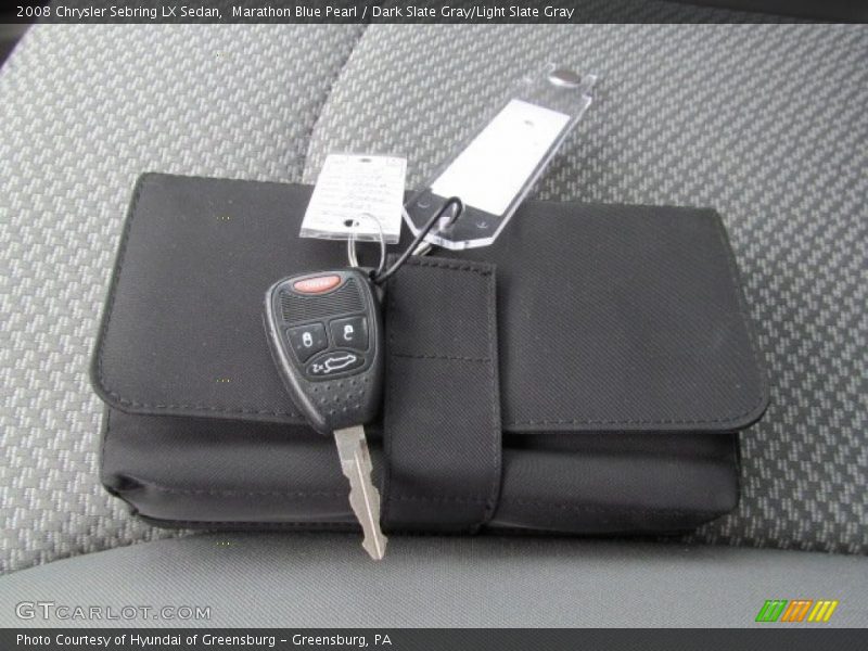 Marathon Blue Pearl / Dark Slate Gray/Light Slate Gray 2008 Chrysler Sebring LX Sedan