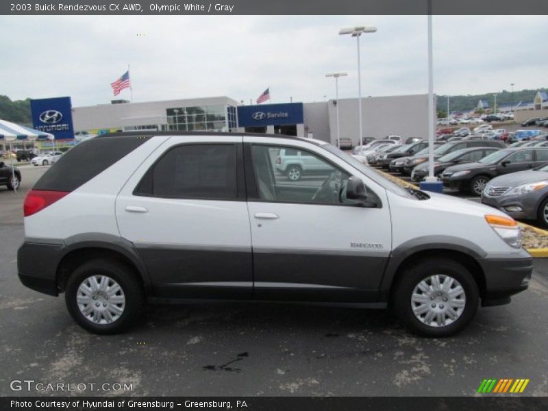 Olympic White / Gray 2003 Buick Rendezvous CX AWD