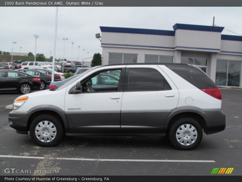 Olympic White / Gray 2003 Buick Rendezvous CX AWD