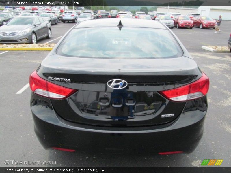 Black / Black 2013 Hyundai Elantra Limited