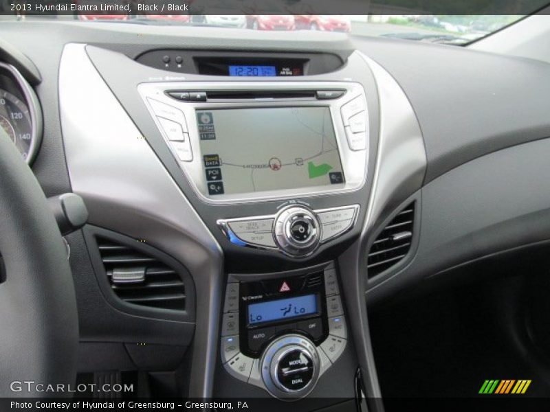 Black / Black 2013 Hyundai Elantra Limited
