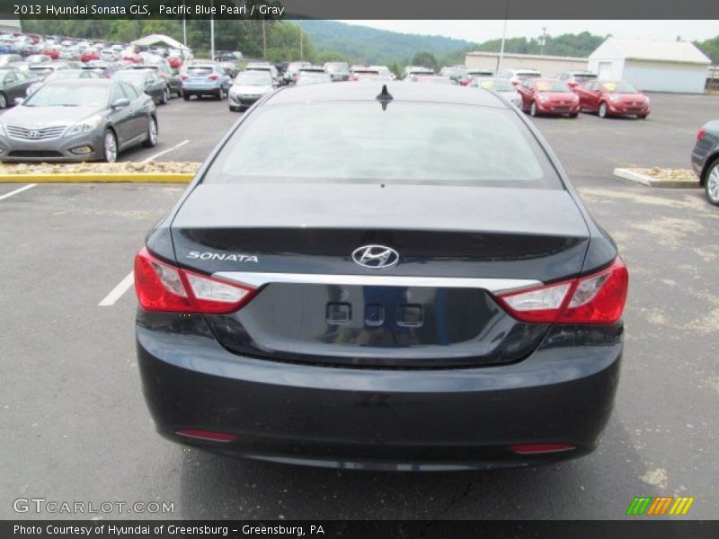 Pacific Blue Pearl / Gray 2013 Hyundai Sonata GLS