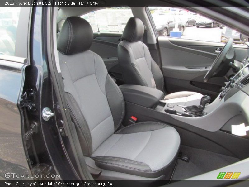Pacific Blue Pearl / Gray 2013 Hyundai Sonata GLS