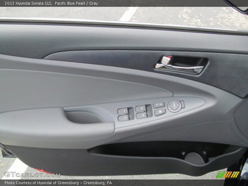 Pacific Blue Pearl / Gray 2013 Hyundai Sonata GLS