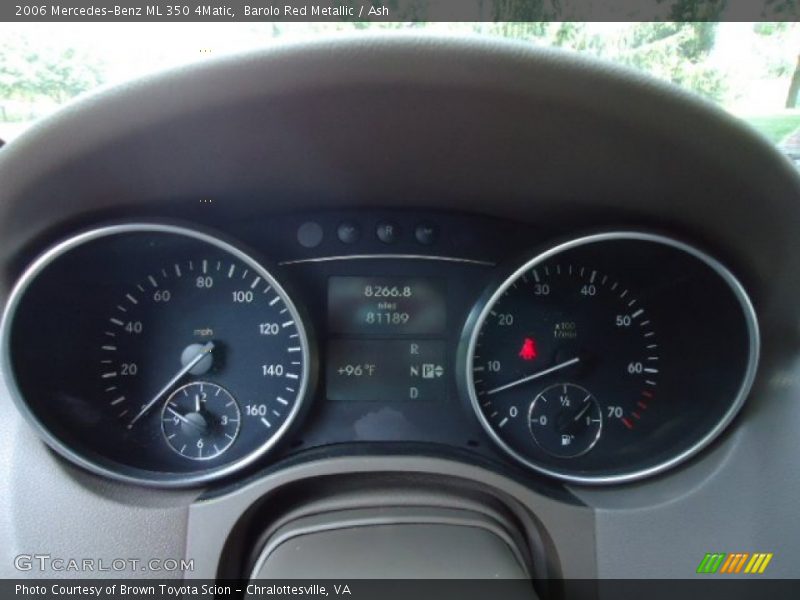 Barolo Red Metallic / Ash 2006 Mercedes-Benz ML 350 4Matic