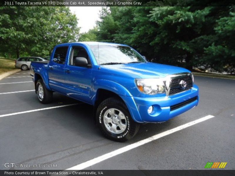 Speedway Blue / Graphite Gray 2011 Toyota Tacoma V6 TRD Double Cab 4x4