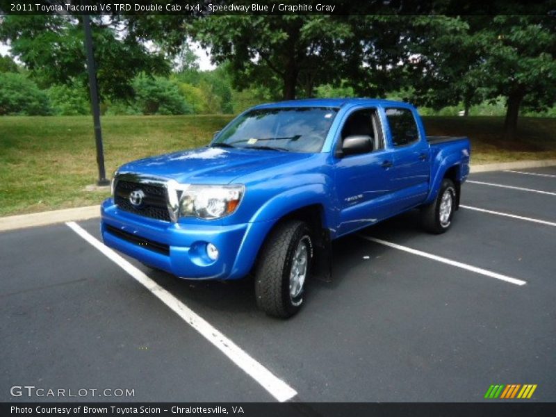 Speedway Blue / Graphite Gray 2011 Toyota Tacoma V6 TRD Double Cab 4x4
