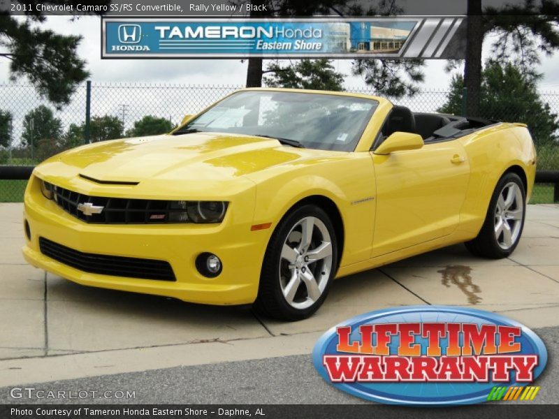 Rally Yellow / Black 2011 Chevrolet Camaro SS/RS Convertible