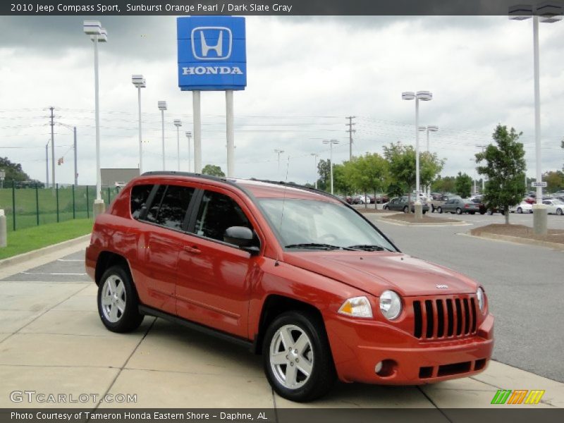 Sunburst Orange Pearl / Dark Slate Gray 2010 Jeep Compass Sport