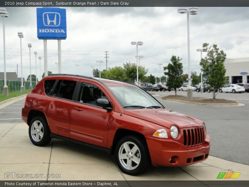 Sunburst Orange Pearl / Dark Slate Gray 2010 Jeep Compass Sport