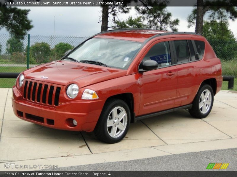 Sunburst Orange Pearl / Dark Slate Gray 2010 Jeep Compass Sport