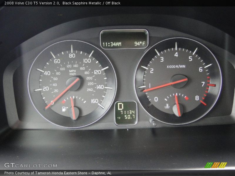 Black Sapphire Metallic / Off Black 2008 Volvo C30 T5 Version 2.0