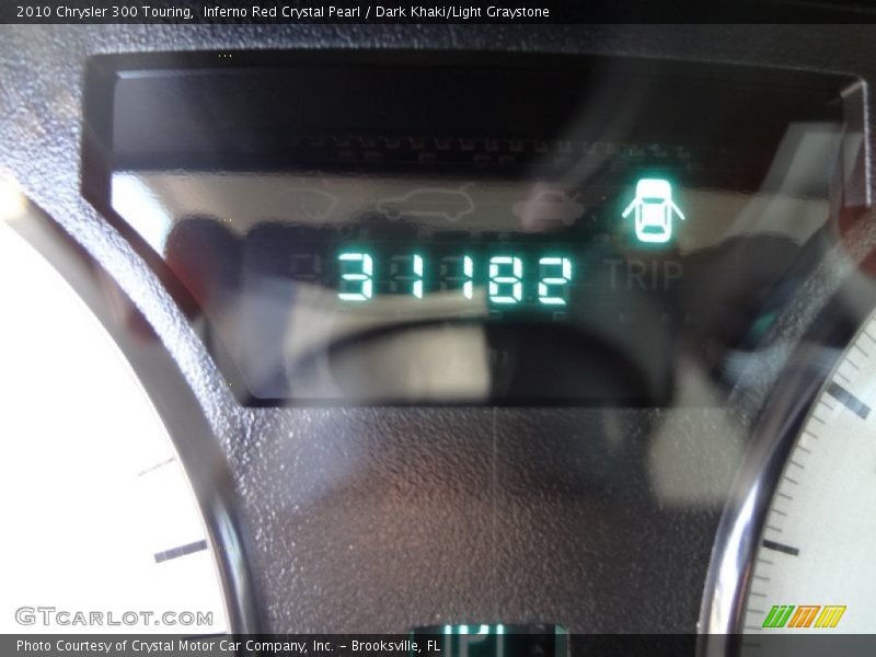 Inferno Red Crystal Pearl / Dark Khaki/Light Graystone 2010 Chrysler 300 Touring