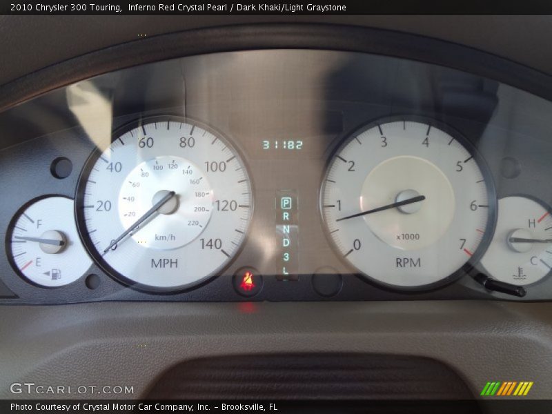 Inferno Red Crystal Pearl / Dark Khaki/Light Graystone 2010 Chrysler 300 Touring
