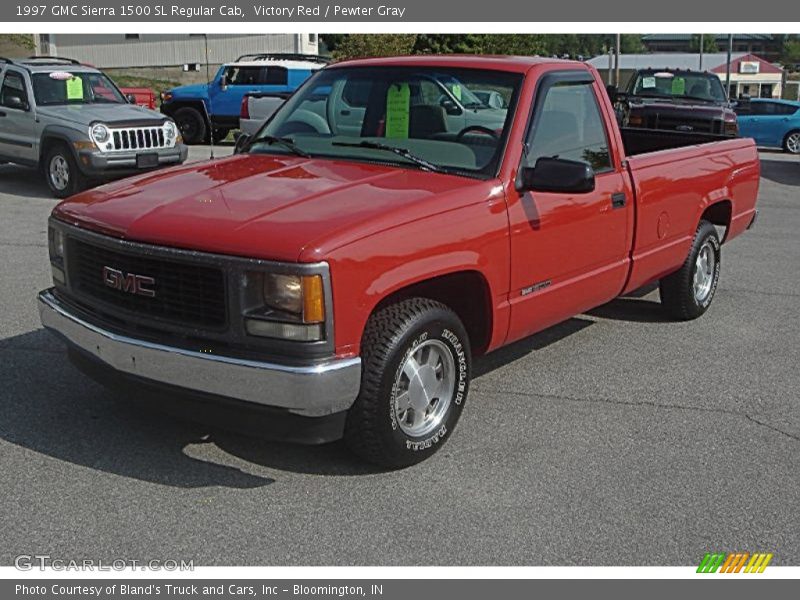 Victory Red / Pewter Gray 1997 GMC Sierra 1500 SL Regular Cab