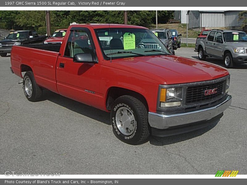 Victory Red / Pewter Gray 1997 GMC Sierra 1500 SL Regular Cab