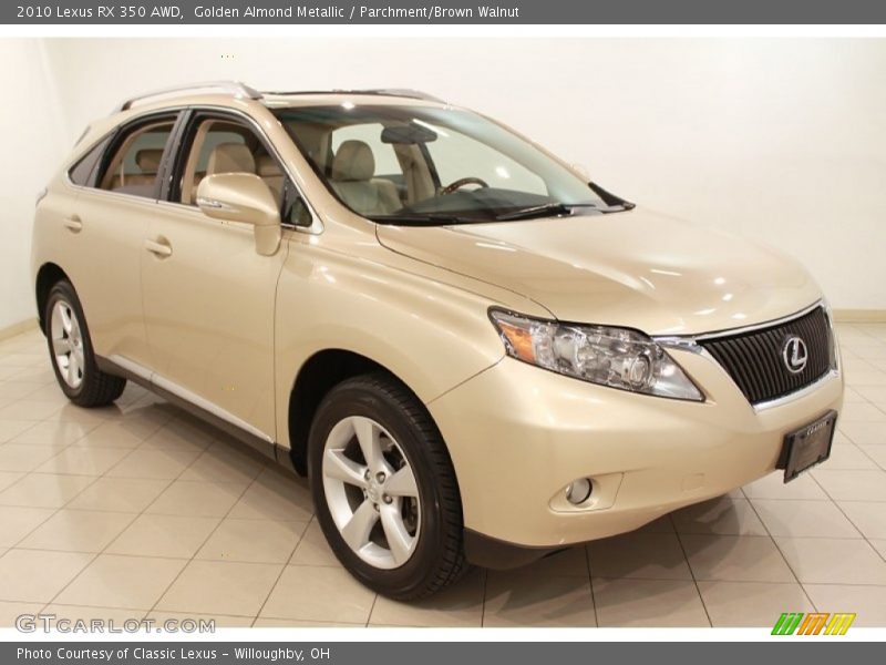 Golden Almond Metallic / Parchment/Brown Walnut 2010 Lexus RX 350 AWD